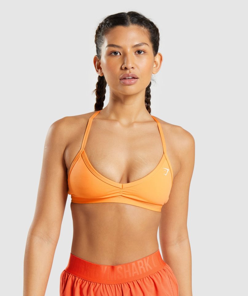 Women\'s Gymshark Minimal Sports Bra Orange | CA 705N18